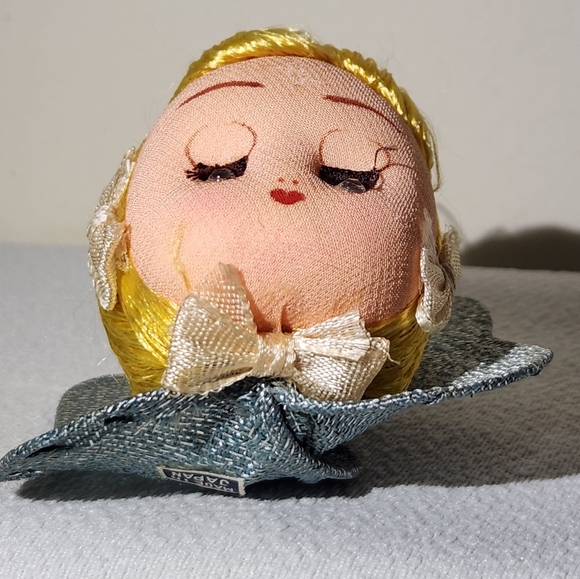 Vintage Angel Face With Wings Ornament Made in Japan Mid-century Christmas Angel - Picture 3 of 11